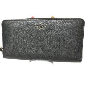 Kate Spade Lena Large Continental Black Zip Around Wallet